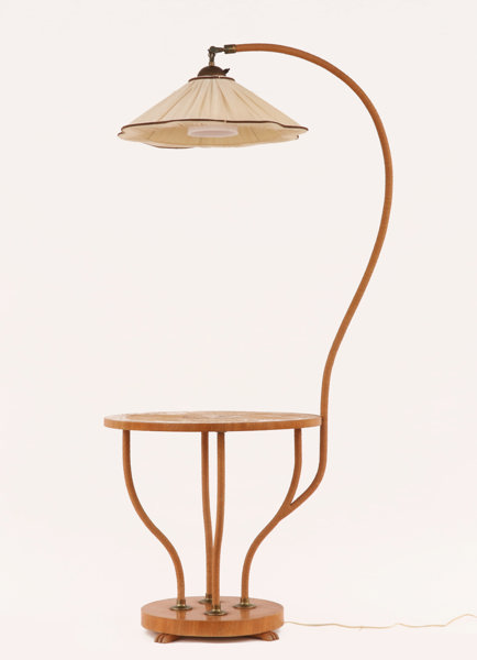 Rökbord med golvlampa, 1930/40-tal