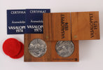 Medaljer 2st, finsilver, "Vasaloppet", 1974/75