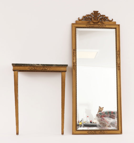 Spegel med konsolbord, 1900-talets första hälft