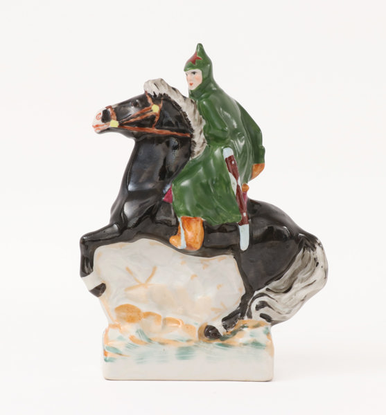 Figurin, "Red Cavalryman", Lomonosov, Leningrad, Ryssland, 1900-talets första hälft