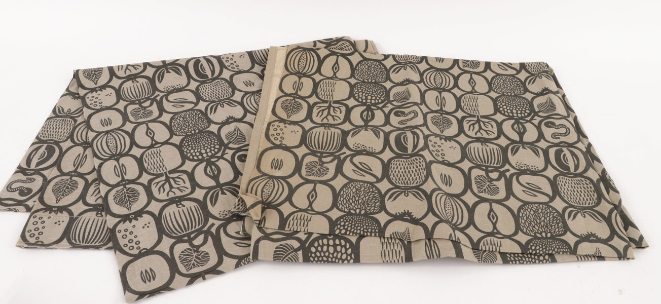 Gardiner ett par, "Fruktlåda", Stig Lindberg