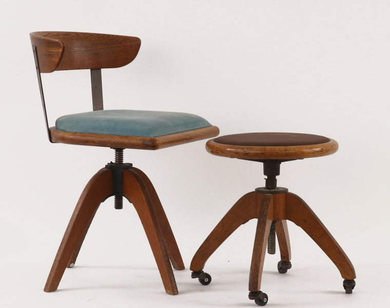 Industristol och pall, 1900-talets första hälft