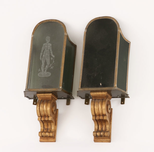 Vägglampetter ett par, 1900-talets första hälft