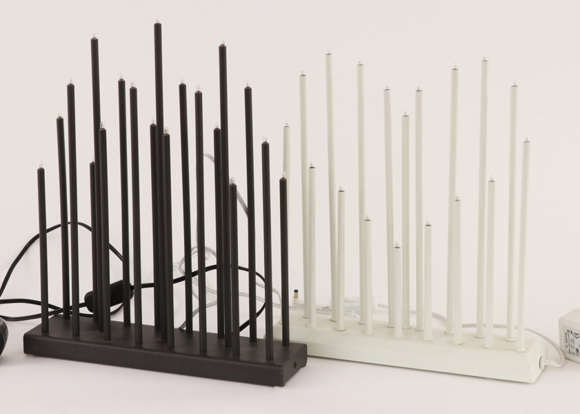 Elljusstakar 2st, bl.a. "Elflugan", Lundgren & Strandberg