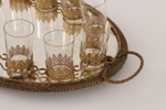 Serveringsbricka med glas, 1900-talets första hälft