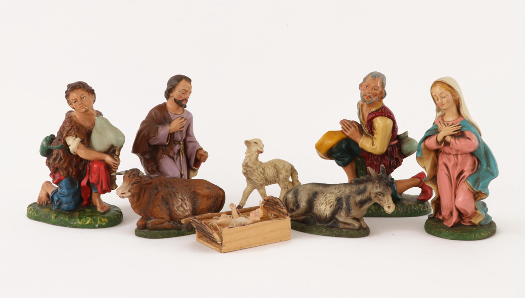 Figurer till julkrubba 8st, Italien