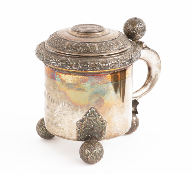 Dryckeskanna i silver, barockstil, GAB, Stockholm, 1905