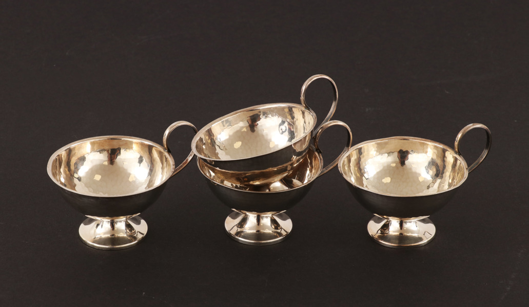 Punschmuggar 4st, silver, 1900-talets andra hälft