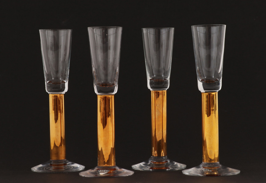 Snapsglas 4st, "Nobel", Gunnar Cyrén för Orrefors