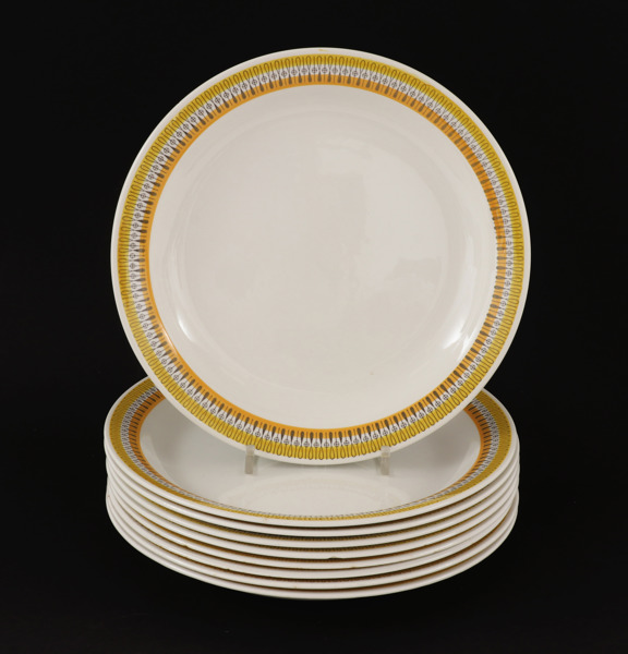 Mattallrikar 9st, "Citron", Rörstrand