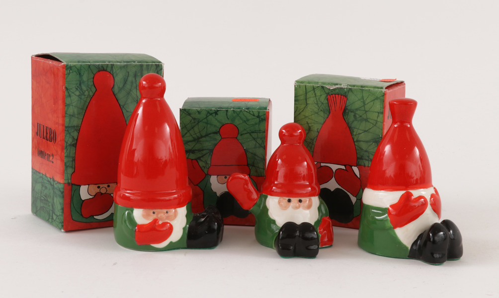 Figuriner 3st, "Julebo", Lisa Larson för Åhlens