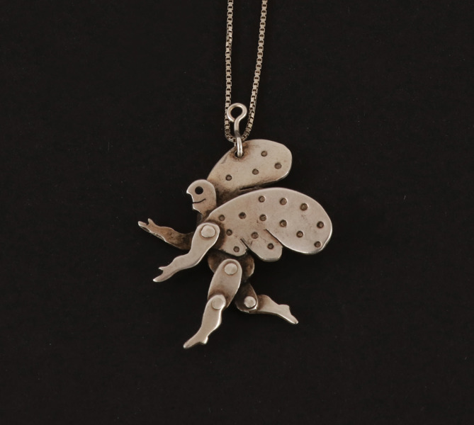 Halsband med hänge, sterlingsilver, Karin Ferner, Falun, 1992