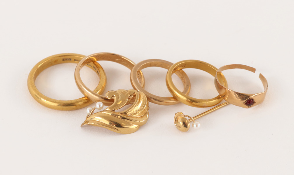 Guldföremål 7 delar