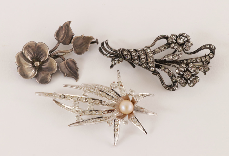 Broscher 3st, silver