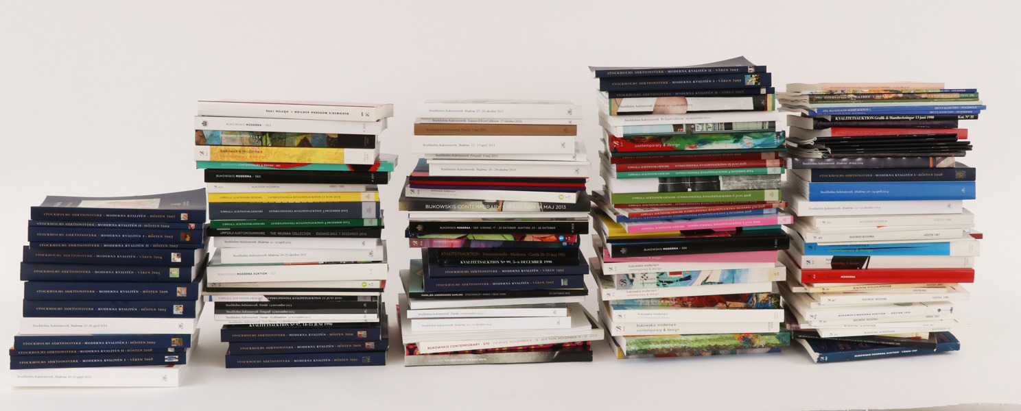 Parti auktionskataloger, moderna & samtida kvalitetsauktioner