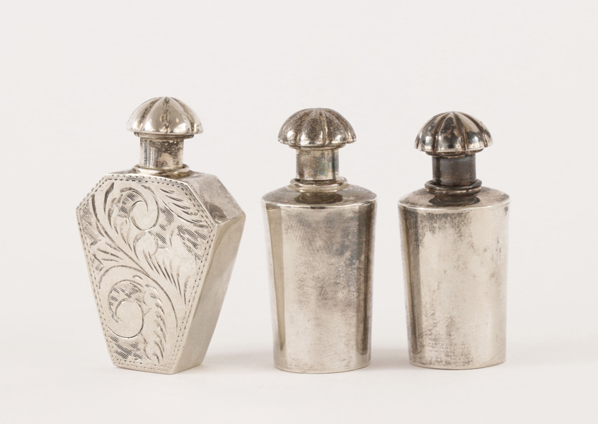 Flakonger 3st, sterlingsilver, 1900-tal
