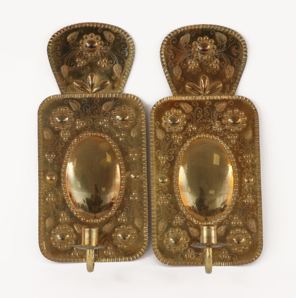 Ljuslampetter ett par, barockstil, 1900-talets första hälft