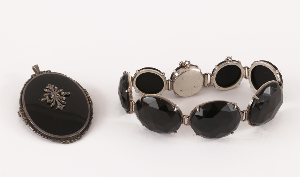 Armband och hänge, silver/sterlingsilver