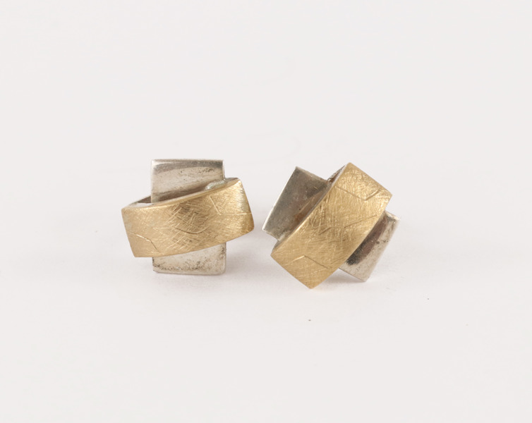Örhängen ett par, sterlingsilver och guld, Pia Rauff