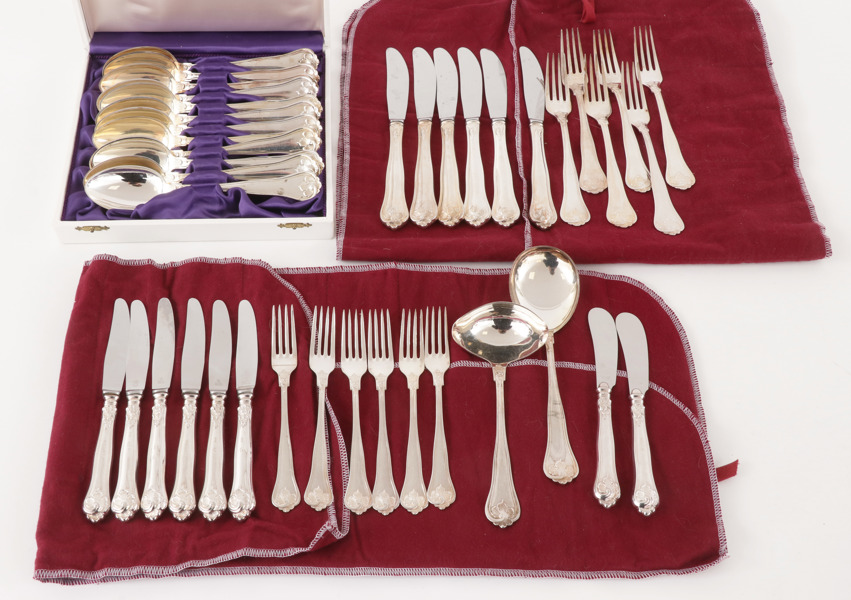 Bestickuppsättning i silver, "Sachsisk", Cohr, Danmark