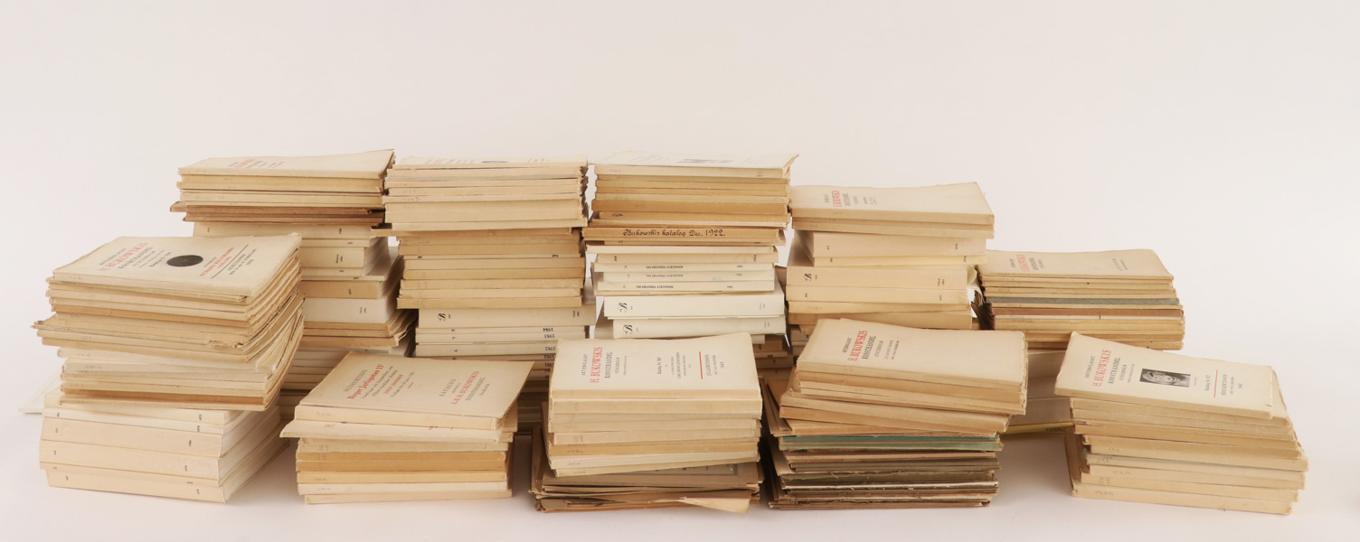 Samling äldre och antika auktionskataloger, Bukowskis, bl.a. 1900-talets början