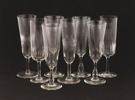 Champagneglas 8st, bl.a. 18/1900-tal