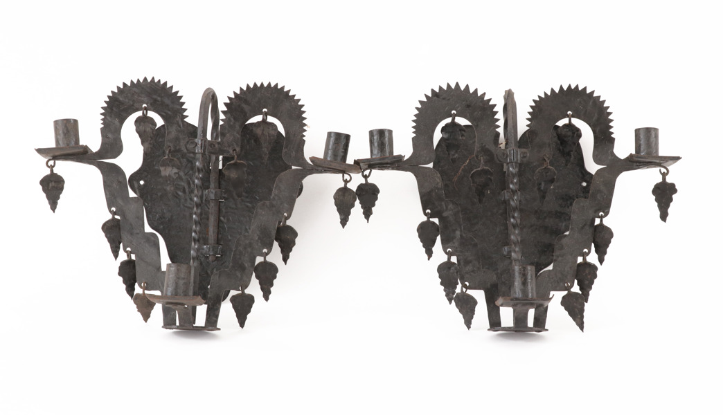 Väggkandelabrar ett par, 1900-talets mitt/första hälft