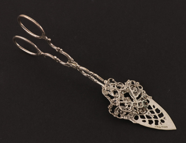 Kaktång i silver, rokokostil, Gewe, 1900-tal