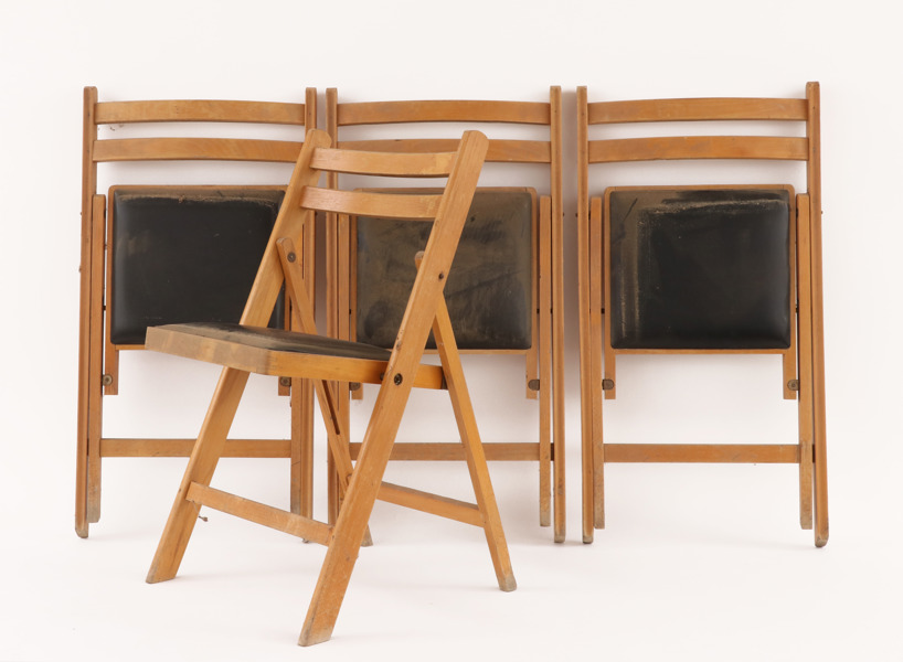 Klappstolar 4st, 1950/60-tal