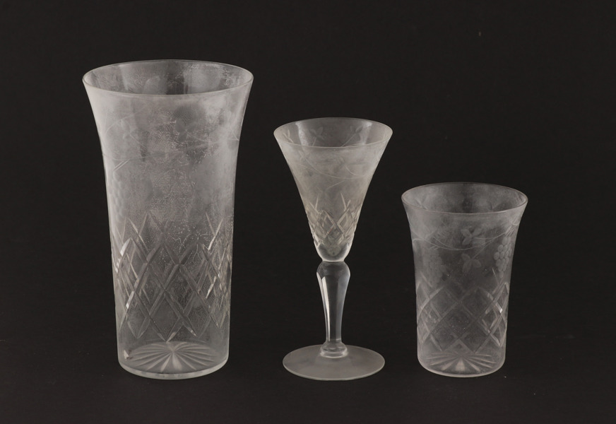 Glasservisdelar, 1900-talets första hälft