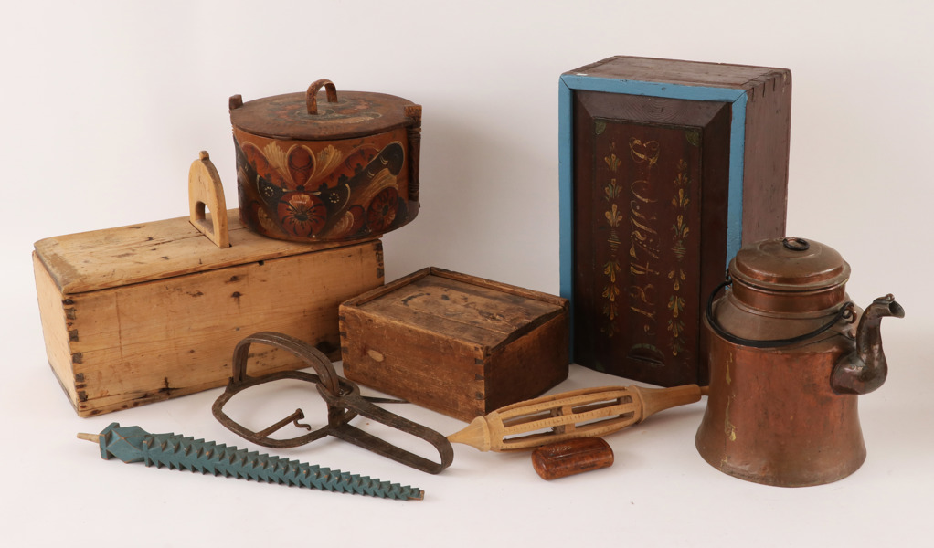 Parti allmogeföremål, m.m.