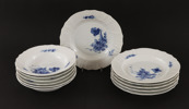 Matservisdelar, "Blå blomster", Royal Copenhagen, Danmark