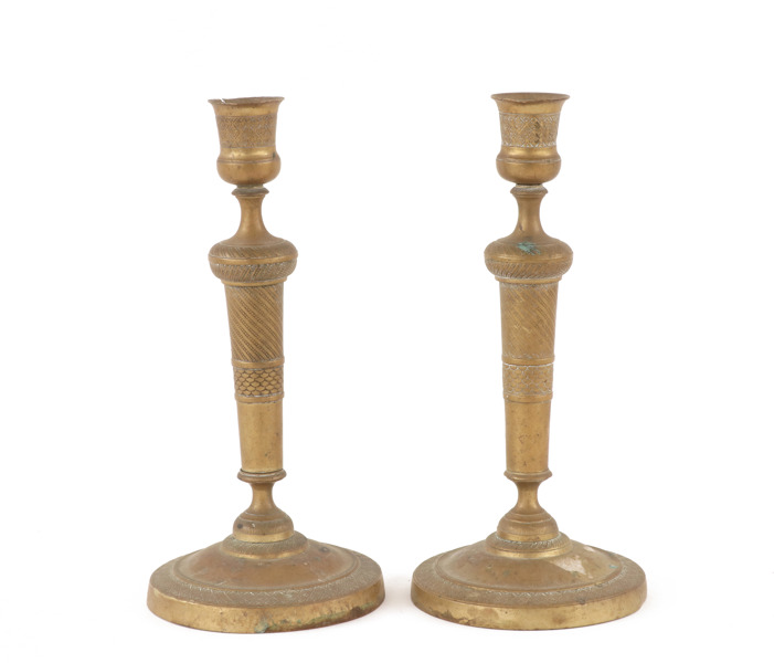 Ljusstakar ett par, senempire, 1800-talets första hälft