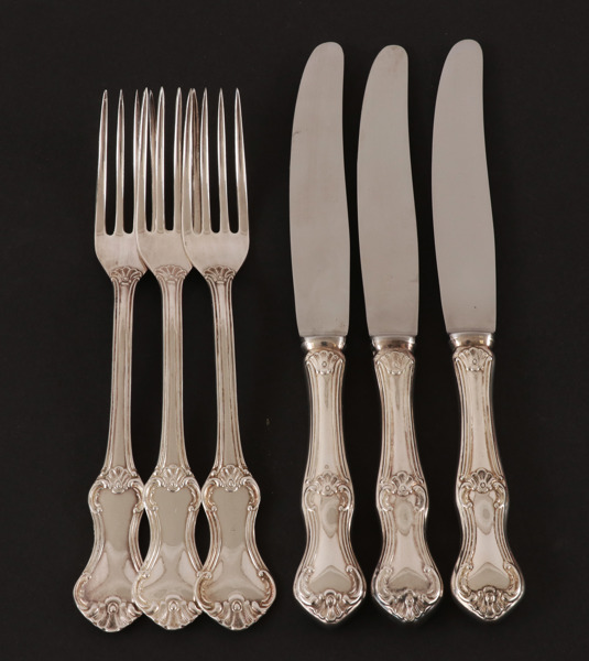 Matbestick 6 delar, silver, "Patricia", Mema