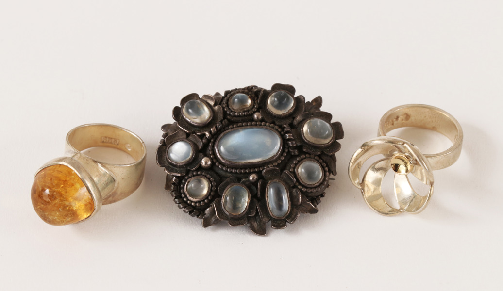 Silversmycken 3 delar, bl.a. Sidsel Ränge