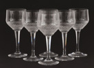 Rödvinsglas 6st, "Mazurka", Fritz Kallenberg för Kosta