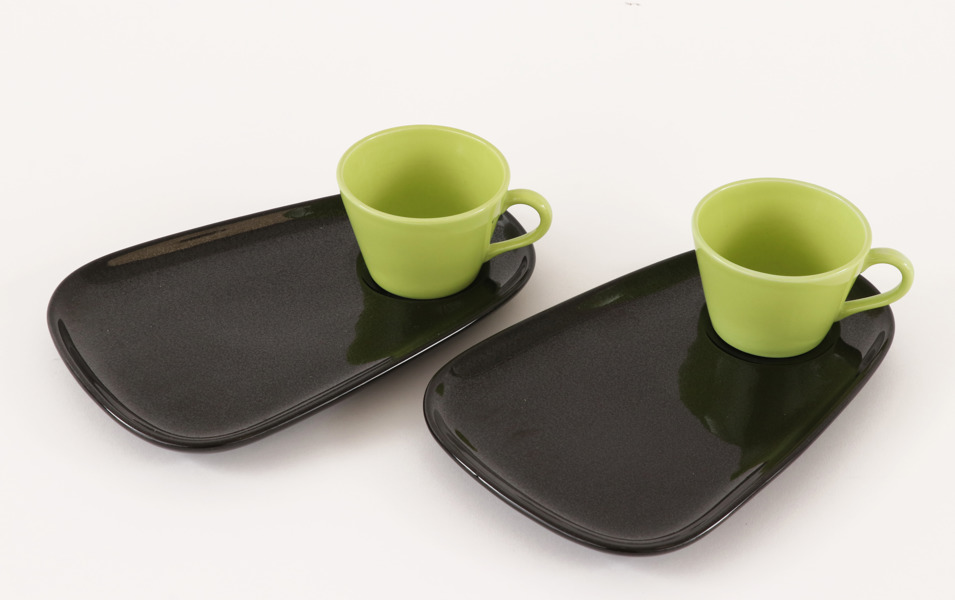 Frukostkoppar med fat ett par, "Colorado", Stig Lindberg för Gustavsberg