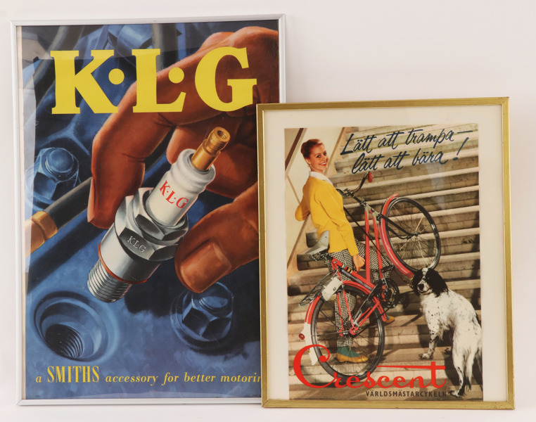 Äldre reklamaffischer 2st