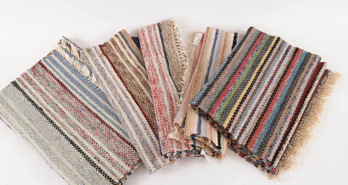 Äldre trasmattor 5st