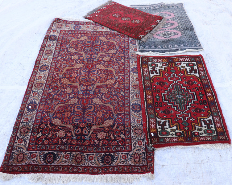 Handknutna mattor 4st, orientaliska