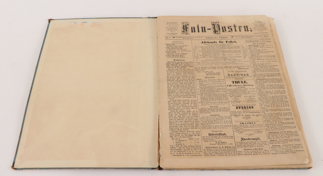 Inbunden årgång, "Falu-Posten", 1877
