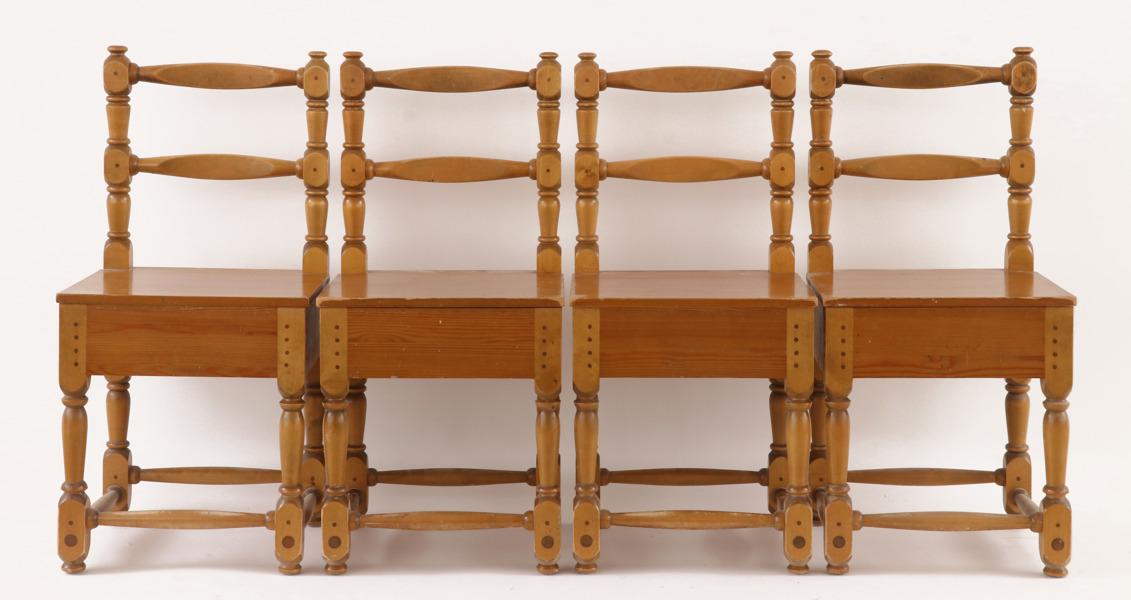 Stolar 4st, allmogestil, 1900-talets första hälft