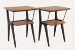 Nattduksbord ett par, 1950/60-tal
