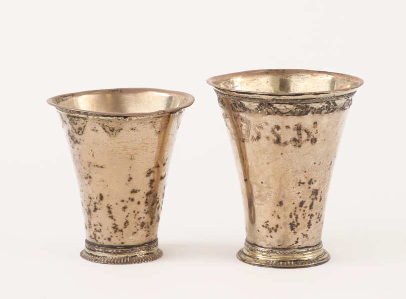 Bägare 2st, silver, Sverige, 1700-tal