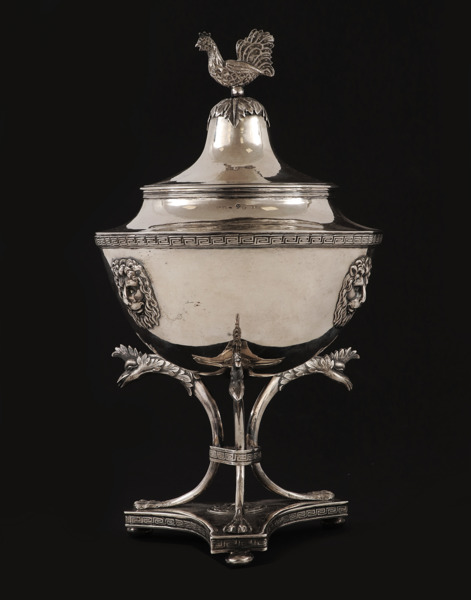 Strösockerskål i silver, empire, 1815