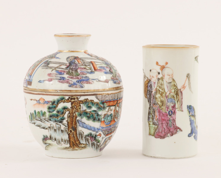 Porslin 2 delar, Kina, 18/1900-tal