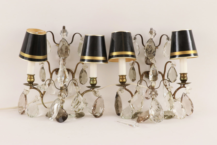 Vägglampetter ett par, barockstil, 1900-tal