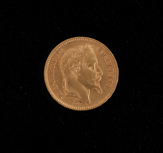 Guldmynt, 20 francs, Napoleon III, Frankrike, 1861
