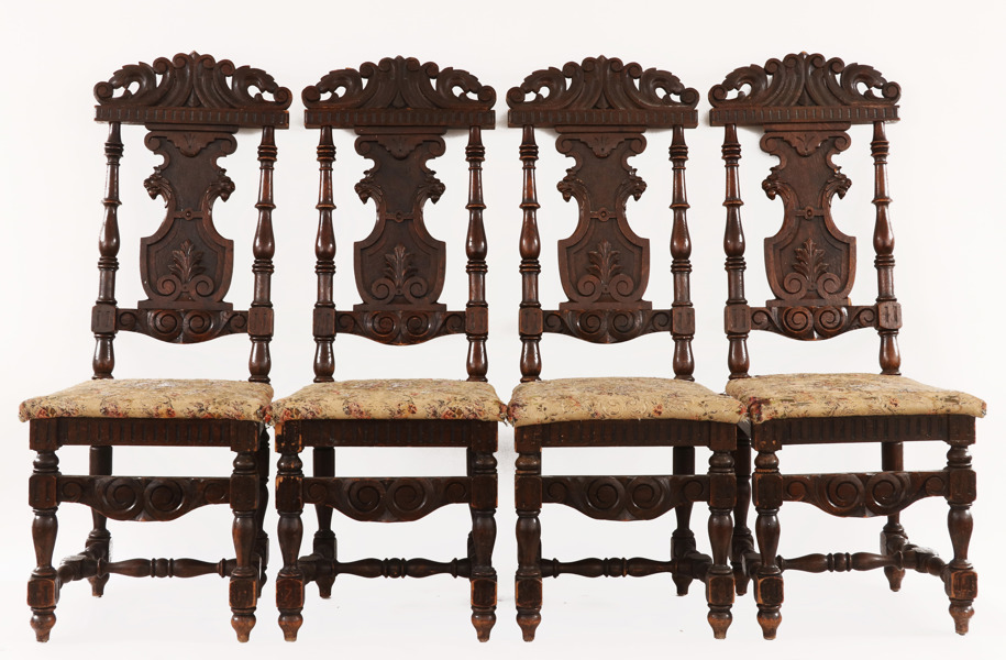 Stolar 6st, barockstil, 1900-talets början