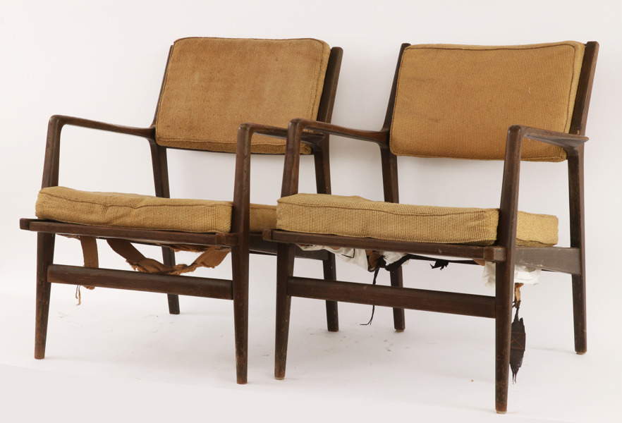 Fåtöljer ett par, Karl Erik Ekselius för JOC, Vetlanda, 1950/60-tal